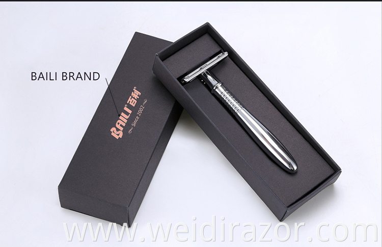 Personalized shaving safety razor Removable shaving blade Double blade shave razor for man